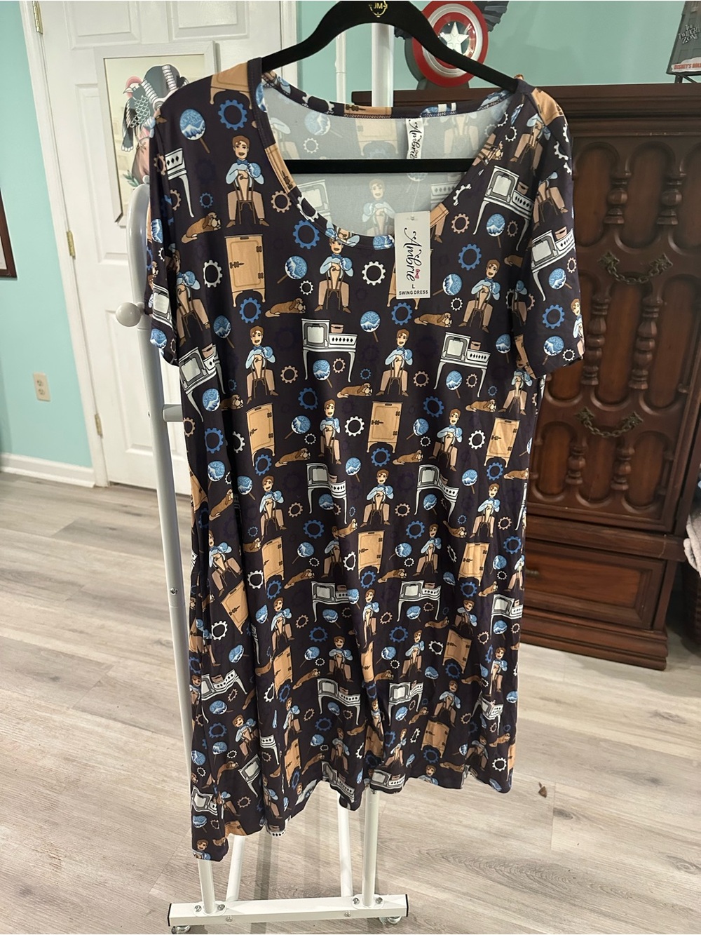 Disney Carousel of Progress Ambrie Swing Dress with Pockets Size L